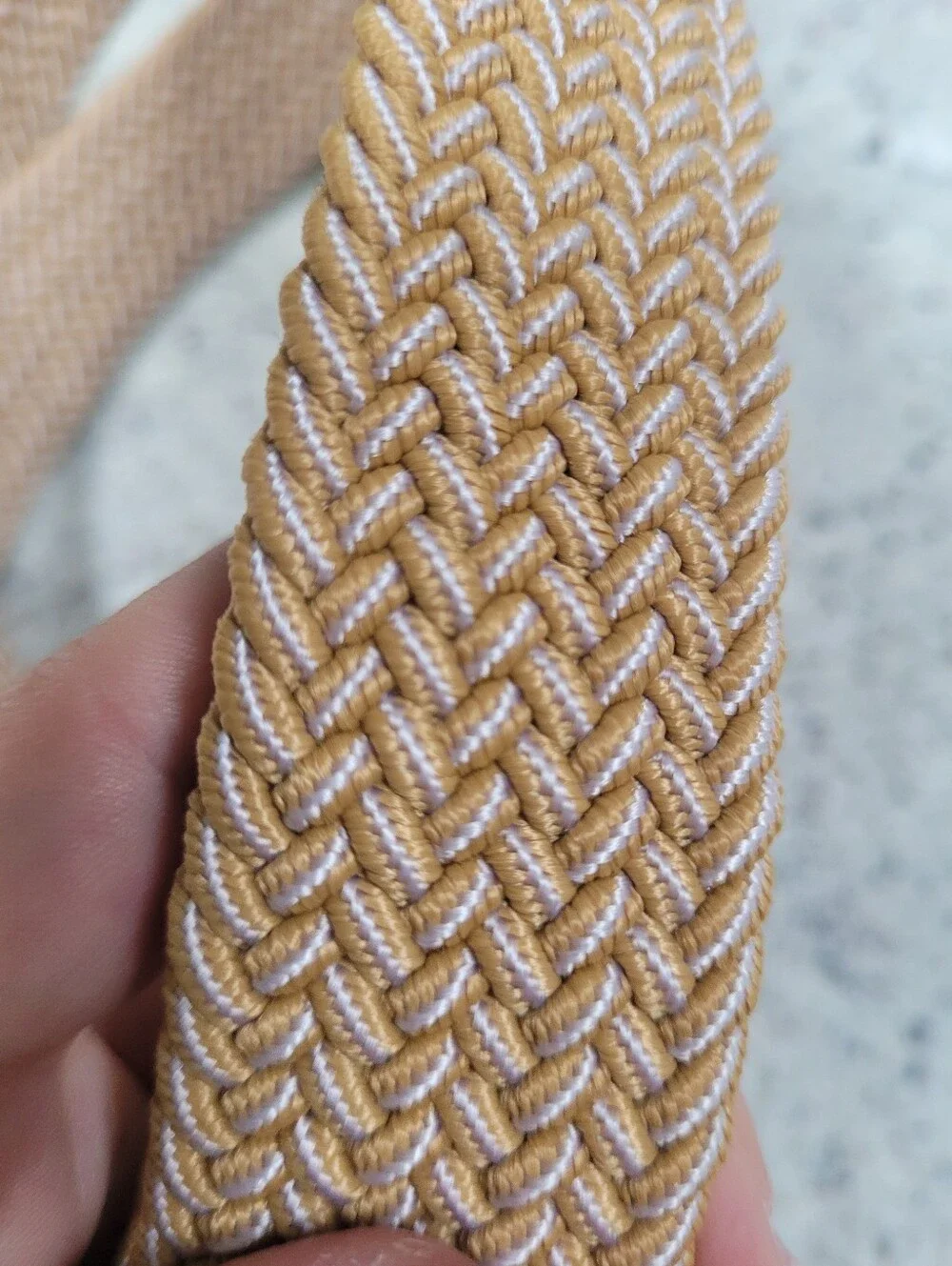 Braided Stretch Belt Tan Brown Original Penguin Large 38-40 Leather
